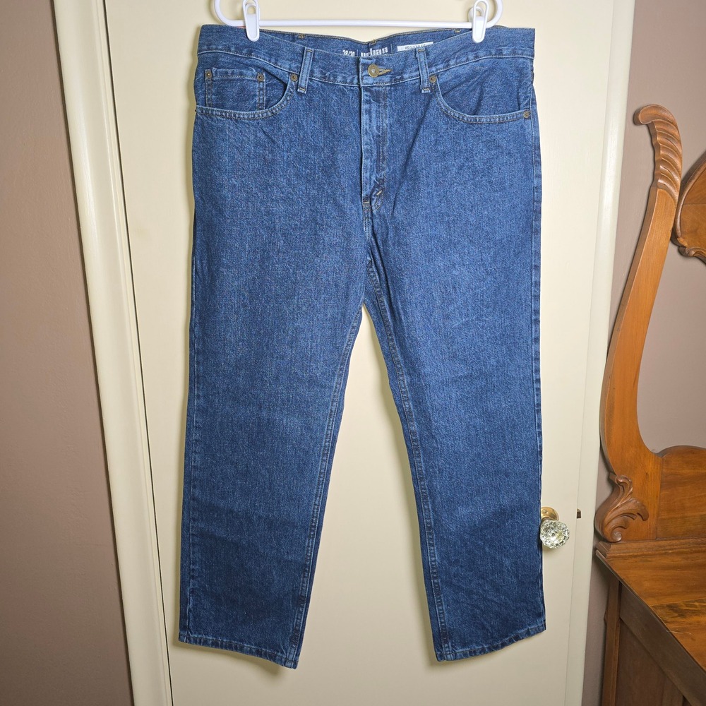 Urban Pipeline Regular Fit 38/30 Mens Jeans Stonewash Sits on Waist Straight - Picture 11 of 12